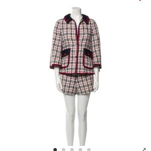 Gucci tweed blazer shorts set